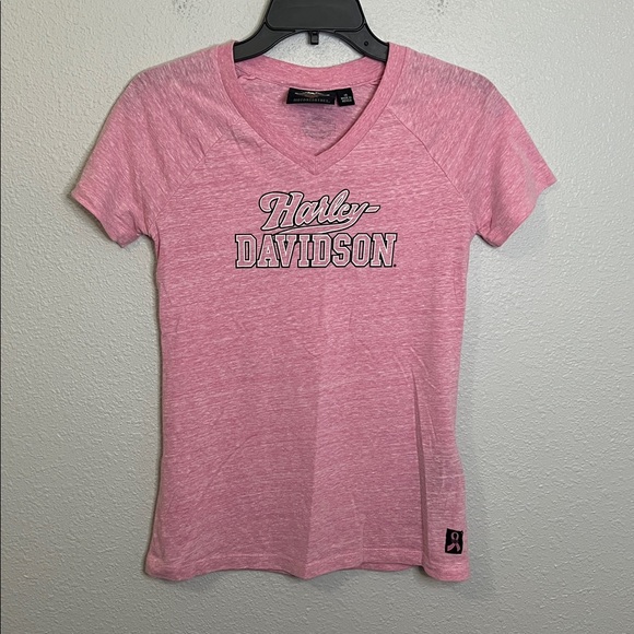Harley Davidson Graphic TShirt Pink Size XS - Picture 1 of 7